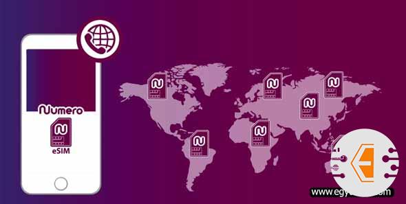عمل واتس برقم امريكي بواسطة تطبيق Numero eSIM