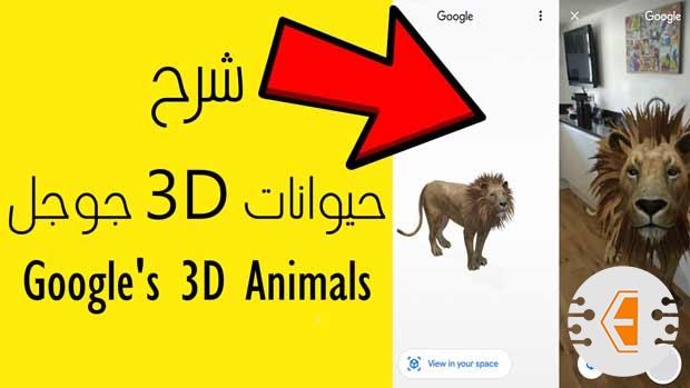 حيوانات 3D جوجل
