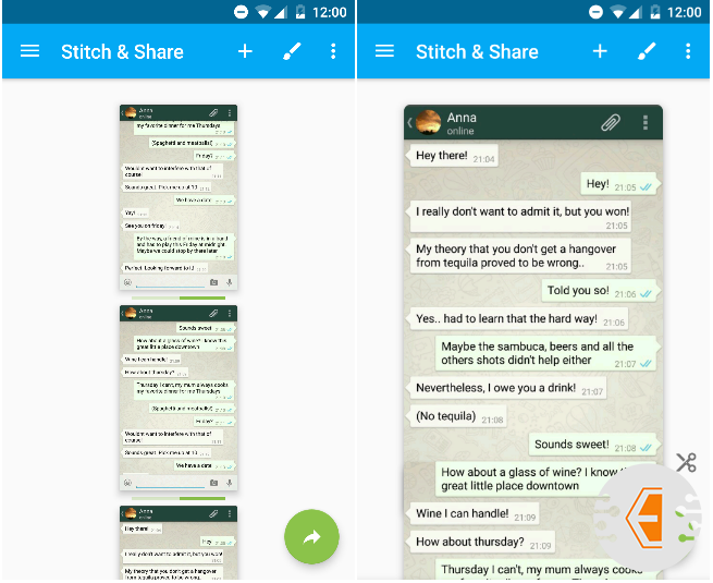 سكرين شوت احترافي مع تطبيق Stitch & Share لهواتف الاندرويد