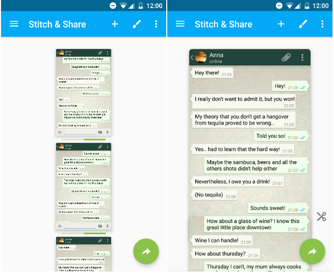 سكرين شوت احترافي مع تطبيق Stitch & Share لهواتف الاندرويد 