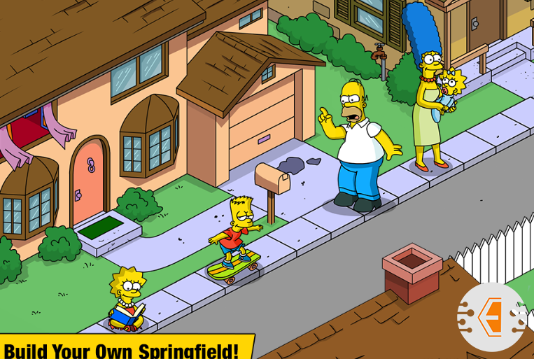 لعبة بناء البيوت The Simpsons: Tapped Out: بناء البيوت الأصلية والمدن مجانا للاندرويد والايفون