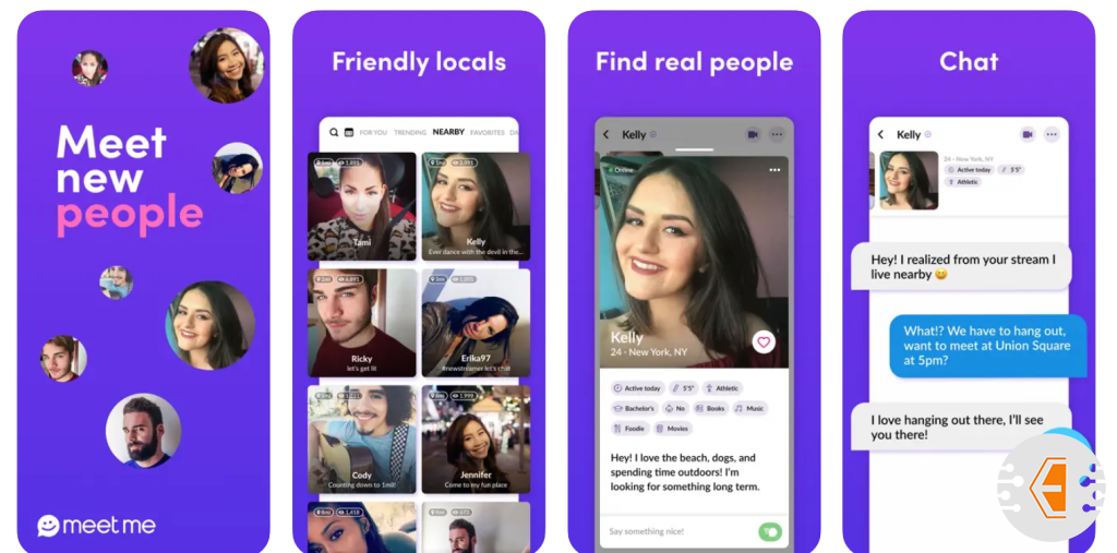 MeetMe – Go Live, Chat & Meet - برنامج دردشة مع القريبين منك للايفون