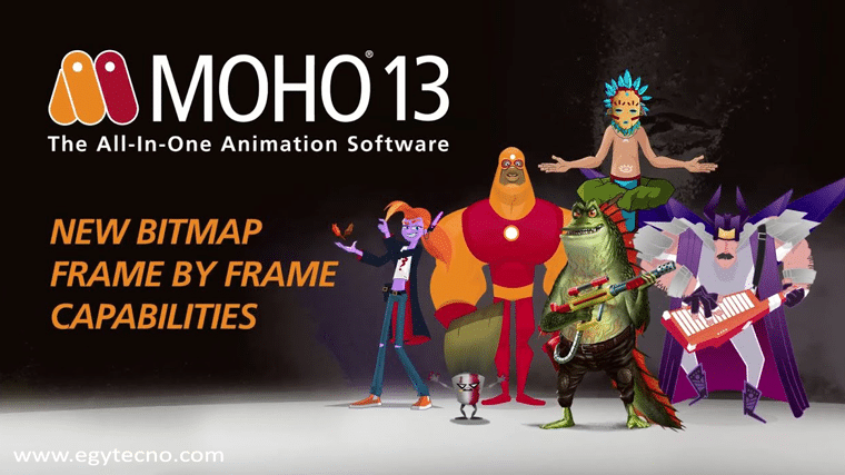 برنامج موهو أنمي ستوديو Moho Pro 13 - عمل كرتون 2D واسطة برنامج موهو